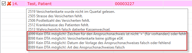 Meldung Quartalsabrechnung 5